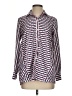 Foxcroft 100% Polyester Stripes Silver Long Sleeve Blouse Size 2 - photo 1