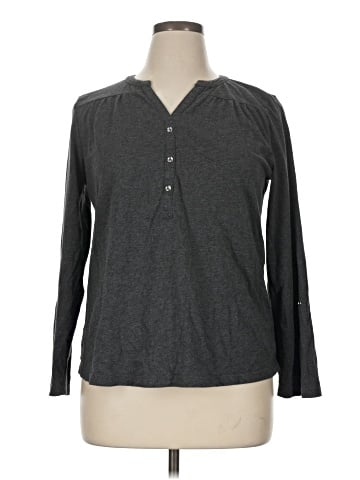 Basic Editions Long Sleeve Henley (view 1)