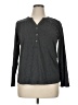Basic Editions Gray Long Sleeve Henley Size XL - photo 1