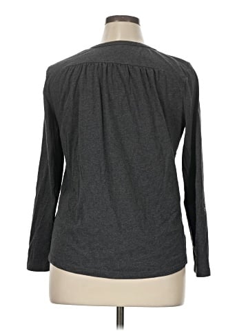 Basic Editions Long Sleeve Henley (view 2)