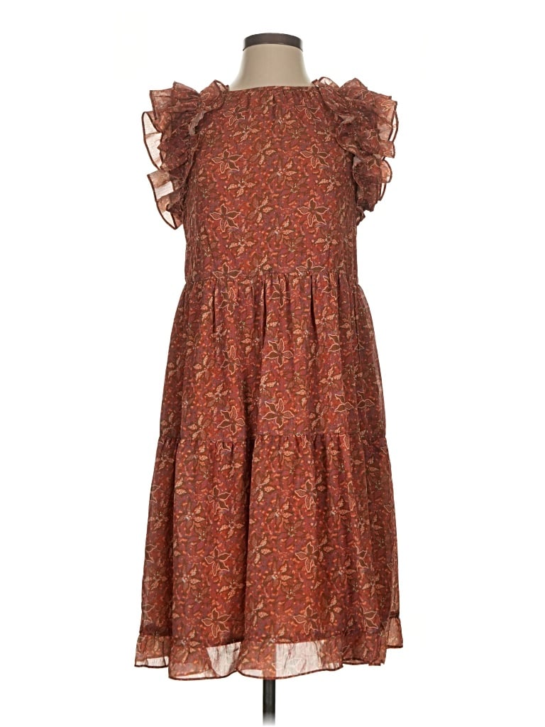 Pre-owned Aureum Casual Dress In Brown