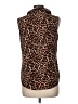 Always Indigo Animal Print Brown Sleeveless Blouse Size M - photo 2