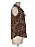 Always Indigo Animal Print Brown Sleeveless Blouse Size M - photo 4
