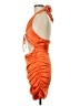 White Fox 100% Polyester Orange Cocktail Dress Size M - photo 5