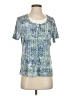 Erika Blue Short Sleeve Blouse Size S - photo 1