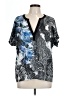 Chico's 100% Polyester Silver Short Sleeve T-Shirt Size Lg (2) - photo 1