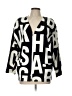 Adrienne Vittadini 100% Cotton Print Black Jacket Size L - photo 1