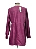 Fiona 100% Polyester Burgundy Long Sleeve Button-Down Shirt Size L - photo 2