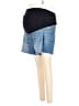 Isabel Maternity Blue Denim Shorts Size 4 - photo 1