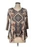 One Tan 3/4 Sleeve Top Size L - photo 1