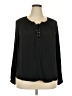 Kohl's 100% Polyester Black Long Sleeve Blouse Size 2X (estimated) - photo 1