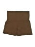 OQQ Solid Brown Khaki Shorts Size M - photo 1