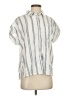 Dylan 100% Cotton Stripes Ivory Short Sleeve Blouse Size XS - photo 1