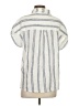 Dylan 100% Cotton Stripes Ivory Short Sleeve Blouse Size XS - photo 2