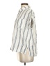Dylan 100% Cotton Stripes Ivory Short Sleeve Blouse Size XS - photo 5