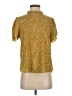 Azoe 100% Polyester Gold Short Sleeve Blouse Size S - photo 1