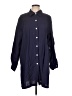 Dialogue Blue 3/4 Sleeve Button-Down Shirt Size L - photo 1