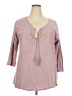 Forgotten Grace Pink 3/4 Sleeve Blouse Size 3X - photo 1