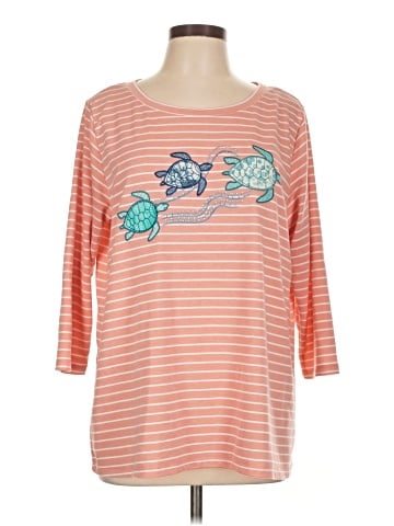Cotton Bleu 3/4 Sleeve Top (view 1)