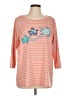 Cotton Bleu Orange 3/4 Sleeve Top Size L - photo 1