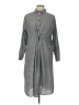 Unbranded 100% Polyester Checkered-gingham Gray Casual Dress Size L - photo 1