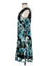 Connected Apparel Print Teal Cocktail Dress Size 8 - photo 5
