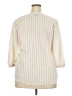 Worthington Stripes Ivory 3/4 Sleeve Button-Down Shirt Size XXL - photo 2