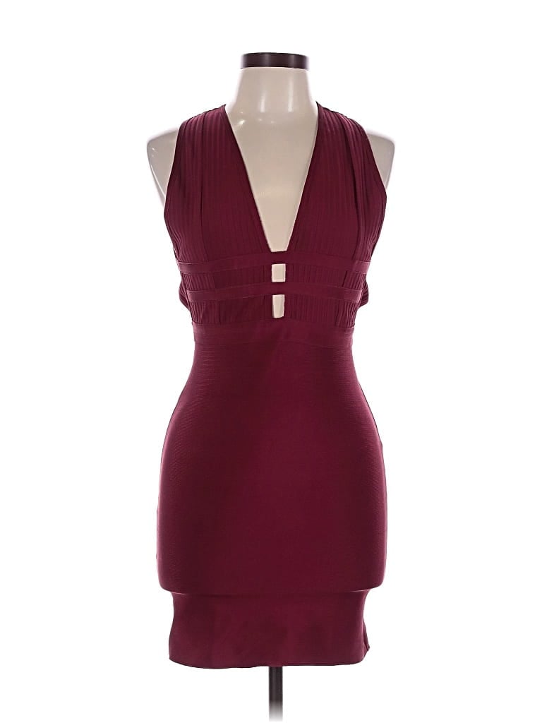 Pre-owned Windsor Cocktail Dress In Burgundy