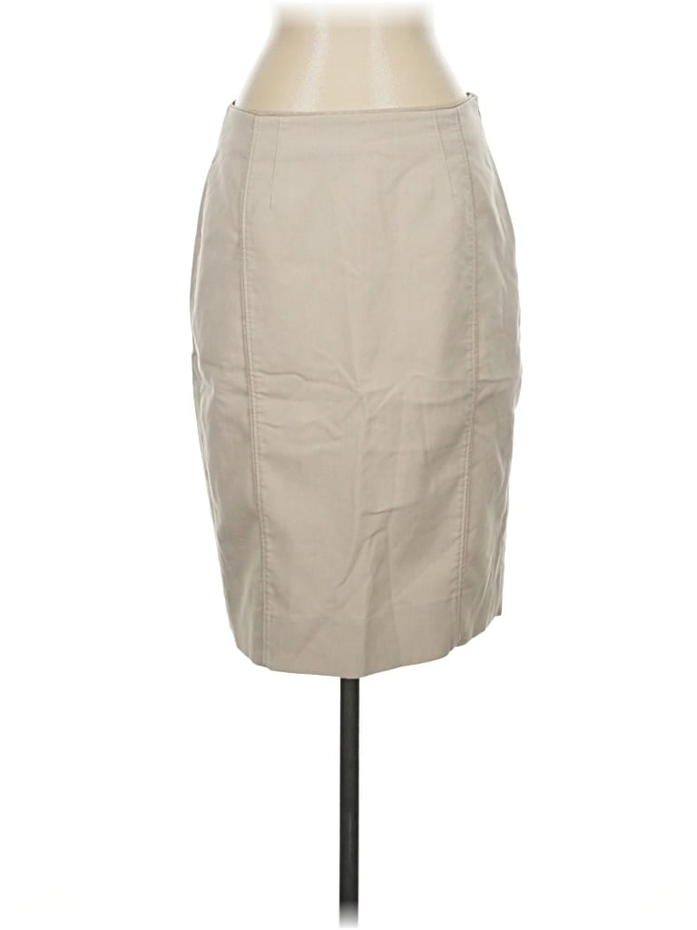 Pre-owned White House Black Market Formal Skirt In Tan