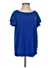 Adrianna Papell Blue Short Sleeve Top Size S - photo 1