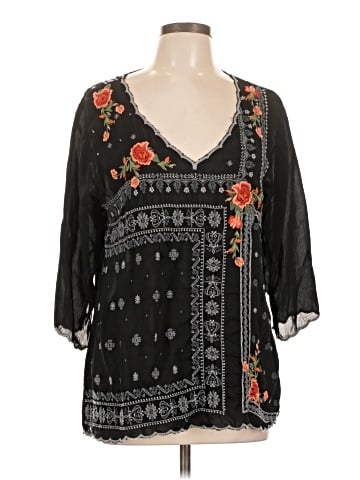 Johnny Was 3/4 Sleeve Blouse (view 1)