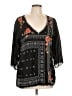 Johnny Was 100% Polyester Black 3/4 Sleeve Blouse Size L (petite) - photo 1