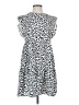 Lily 100% Polyester Animal Print White Casual Dress Size S - photo 1