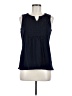 Talbots 100% Cotton Blue Sleeveless Blouse Size M - photo 1
