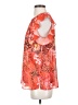 T Tahari 100% Polyester Orange Pink Short Sleeve Blouse Size S - photo 5