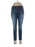 Jennifer Lopez Solid Blue Jeans Size 10 - photo 1