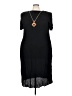 Halmode Plus 100% Rayon Black Casual Dress Size 22 - photo 1