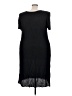 Halmode Plus 100% Rayon Black Casual Dress Size 22 - photo 2