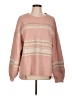 New In 100% Cotton Pink Pullover Sweater Size L - photo 1