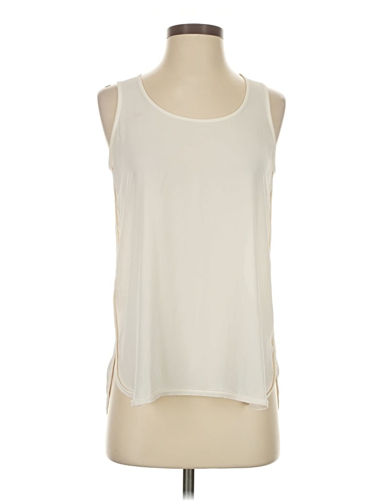 Pre-owned Ann Taylor Loft Sleeveless T-shirt In White