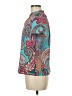 Shein 100% Polyester Paisley Teal Short Sleeve Polo Size 6 - photo 5