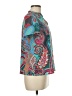 Shein 100% Polyester Paisley Teal Short Sleeve Polo Size 6 - photo 4