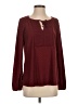 Daniel Rainn Burgundy Long Sleeve Blouse Size S - photo 1