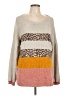 Lovely Melody Color Block Tan Pullover Sweater Size L - photo 1