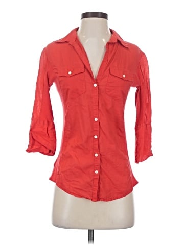 Max Studio 3/4 Sleeve Button-Down Shirt (view 1)