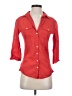 Max Studio Red 3/4 Sleeve Button-Down Shirt Size S - photo 1