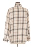 Unbranded 100% Polyester Plaid Brown Long Sleeve Blouse Size M - photo 2