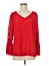 Rose + Olive 100% Polyester Red Long Sleeve Blouse Size M - photo 1