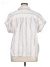 Studio West 100% Cotton Stripes White Short Sleeve Blouse Size XL - photo 2