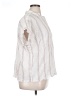 Studio West 100% Cotton Stripes White Short Sleeve Blouse Size XL - photo 4
